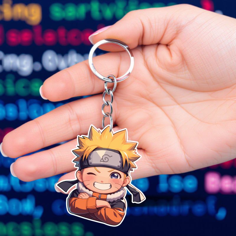 Naruto Acrylic Anime keychain For Bike & Car Birthday Return Gift For Kids Gift For Girls & Boys